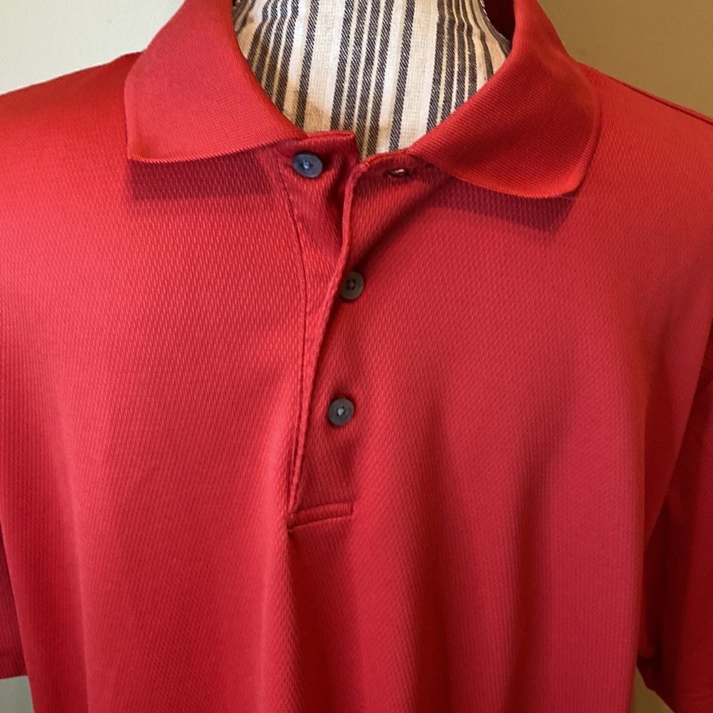 Pga Tour Red Large Mens Polo - Picture 2 of 10